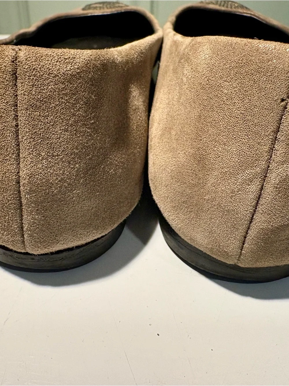Giuseppe Zanotti Brown Suede Crystal Skull Flats - Women